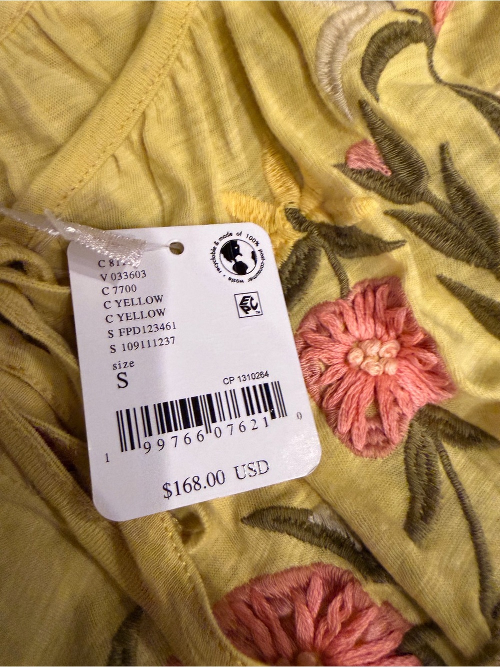 NWT FREE PEOPLE PLUMERIA EMBROIDERED TOP - Picture 4 of 4